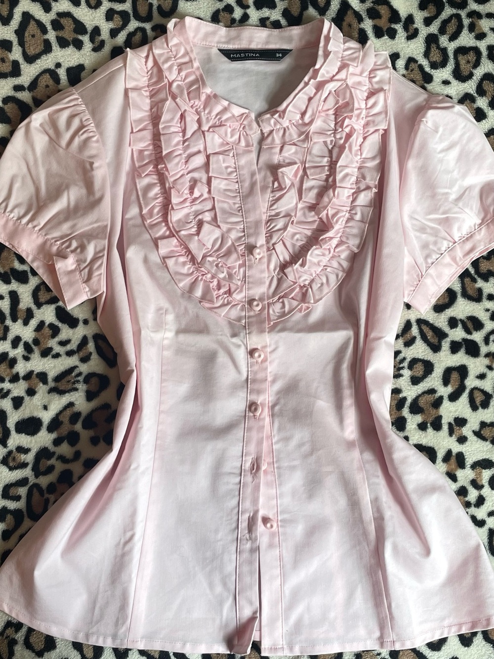 ♡ Pink Ruffle Short-Sleeve Blouse Coquette Lolita